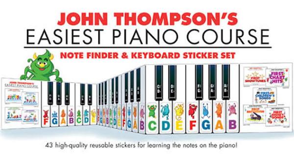 Willis Music Easiest Piano Course Note Finder & Keyboard Sticker Set