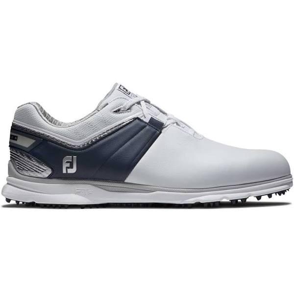 FootJoy Pro SL Carbon Previous Season Shoe Style Spikeless Golf Shoes - 53082 - White/Navy/Silver - Size: 10 W