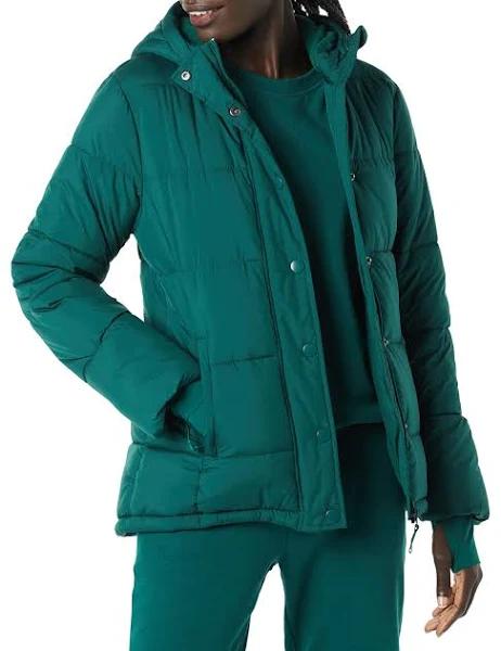 Amazon Essentials Women's Heavyweight Long-Sleeve Hooded Puffer Coat