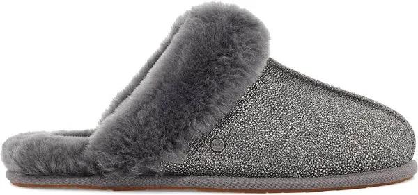 Ugg Women's Scuffette II Caviar Sheepskin Slippers - Dark Grey - UK 3