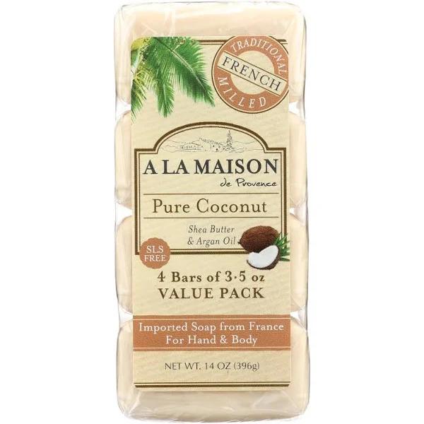 A La Maison De Provence Hand & Body Bar Soap Sweet almond 4 Bars 3.5 oz Each