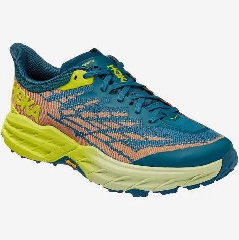 Hoka Speedgoat 5 Mens 8.5 / Stone blue/dark Citron