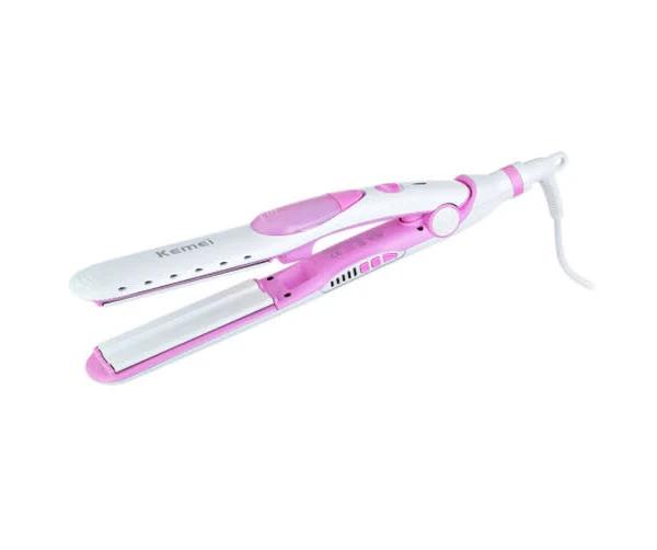 Kemei Steam Hair Straightener Splint Atomizing Splint Fast Heating Ceramic Hair Straightener