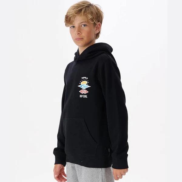 Rip Curl Search Icon Hoodie Black Kids - 8