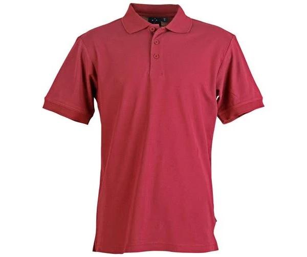 Martini | TrueDry Plain Mens Pique Short Sleeve Polo Maroon XL