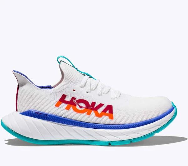 Hoka Womens Carbon x 3 Shoes White / Flame