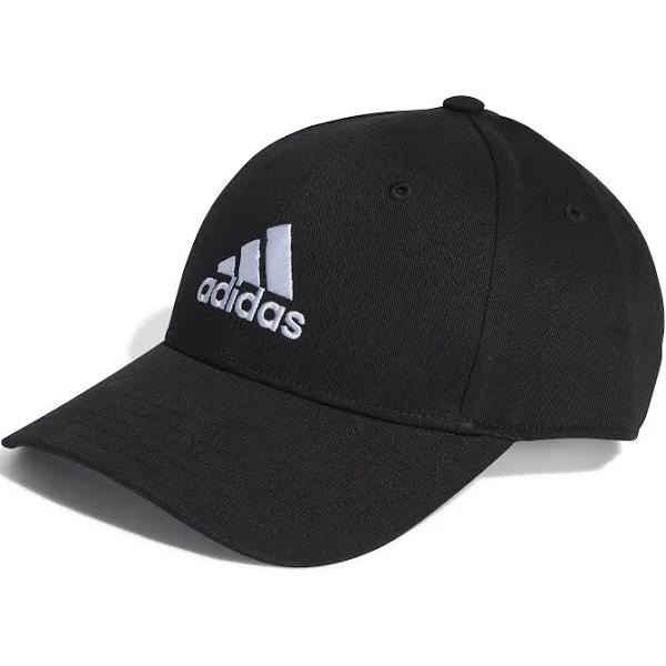 Adidas Cotton Twill Baseball Cap Black White - XXS