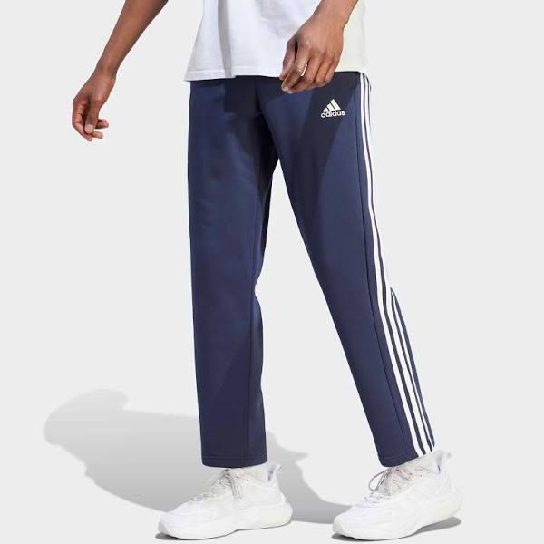 adidas-Essentials 3-Stripes Open Hem Fleece Pants-Men-Legend Ink-L