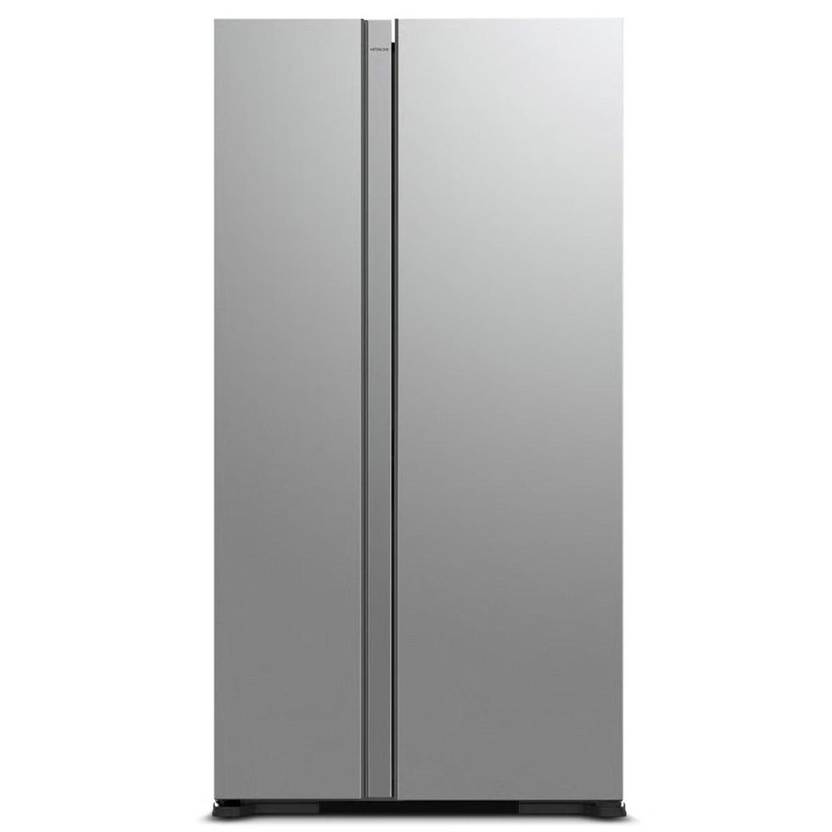 Hitachi 595L Side by Side Inverter Refrigerator Glass Silver RS800PT0GS