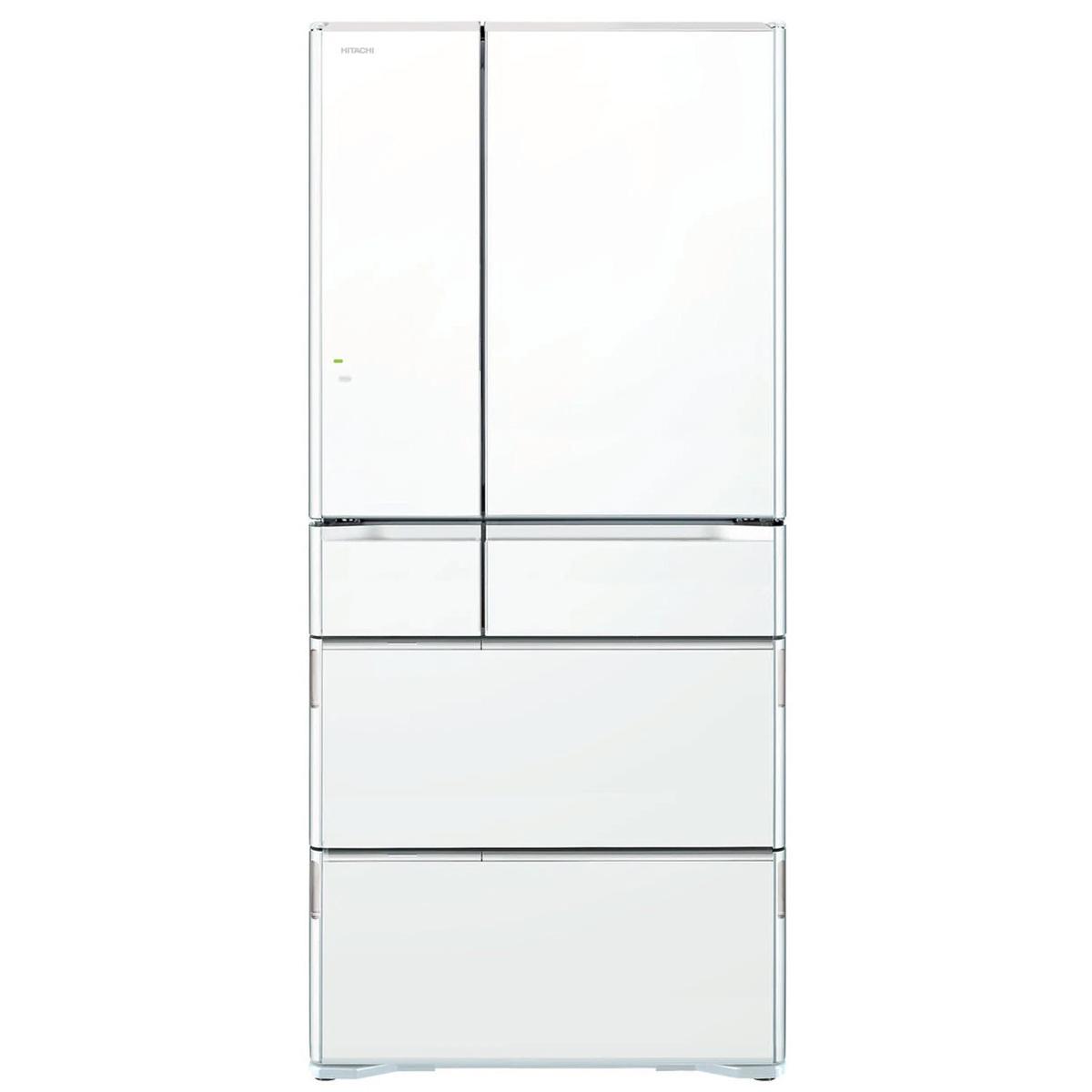 Hitachi 615L White Glass Finish French Door Fridge RWX620KAXW