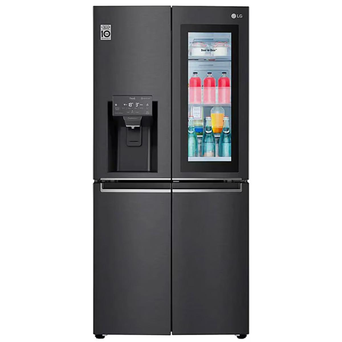 LG 508L Slim French Door Fridge Matte Black GF-V570MBLC