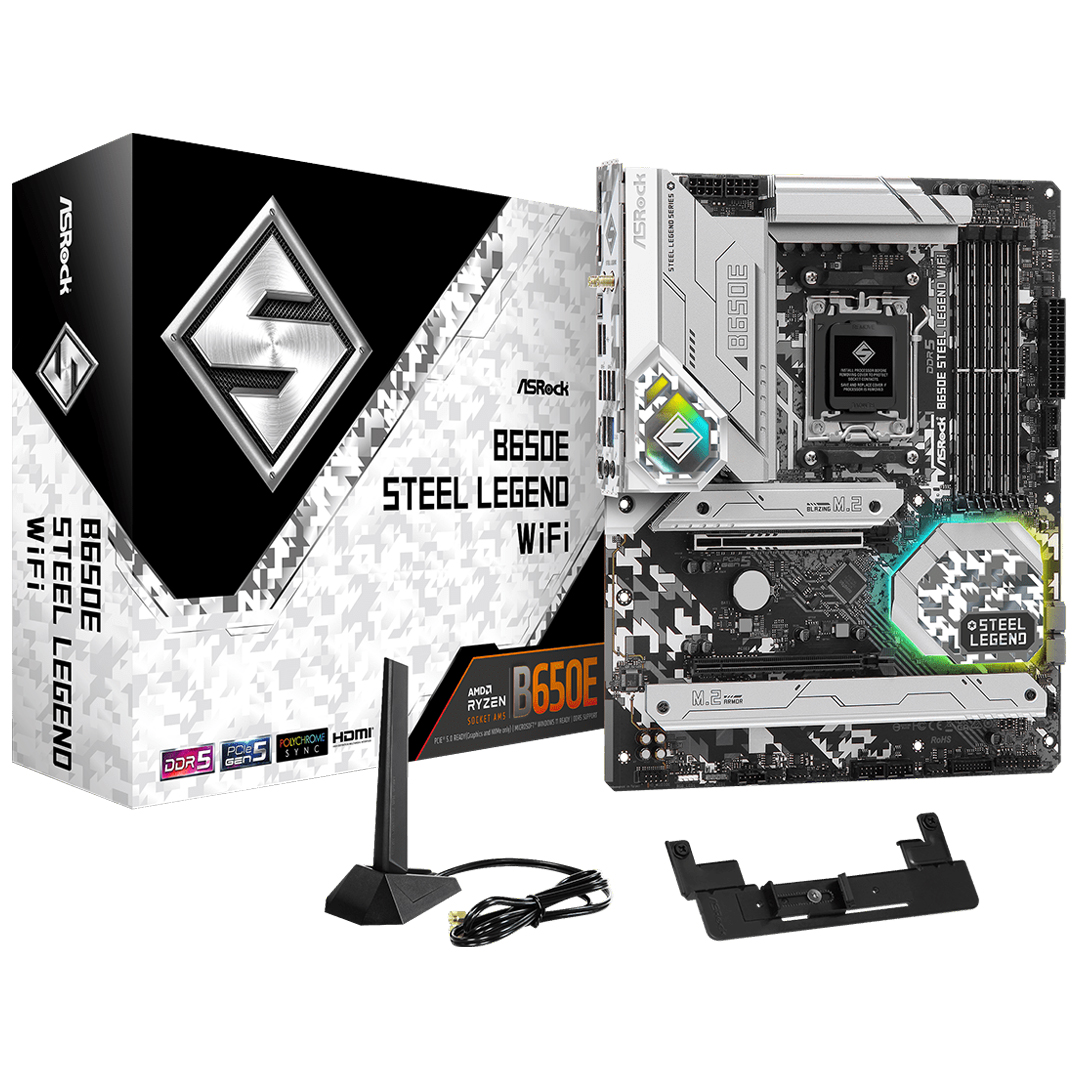 ASRock B650E Steel Legend Wifi AM5 ATX Motherboard