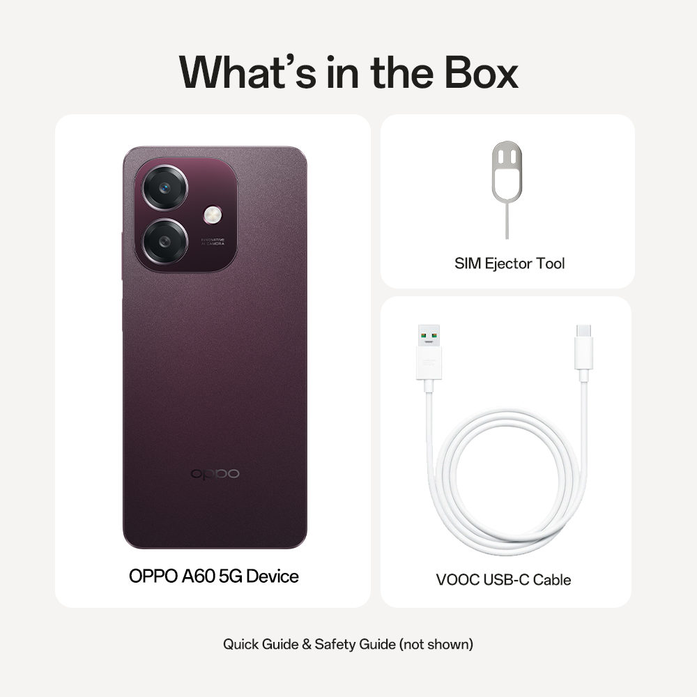 Oppo A60 5G (128GB, Nebula Red)