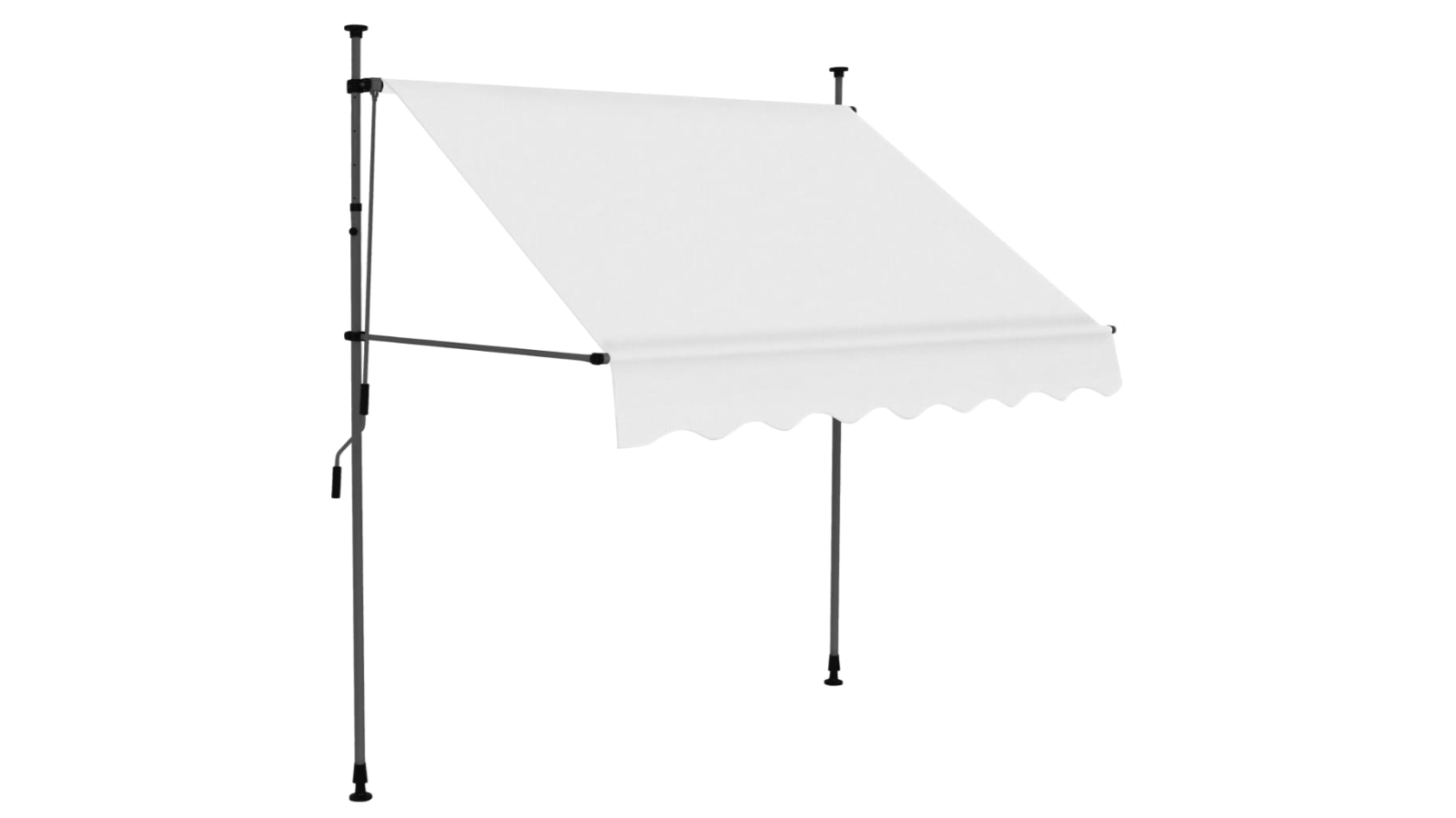 Manual Retractable Awning With LED 200 cm Cream vidaXL