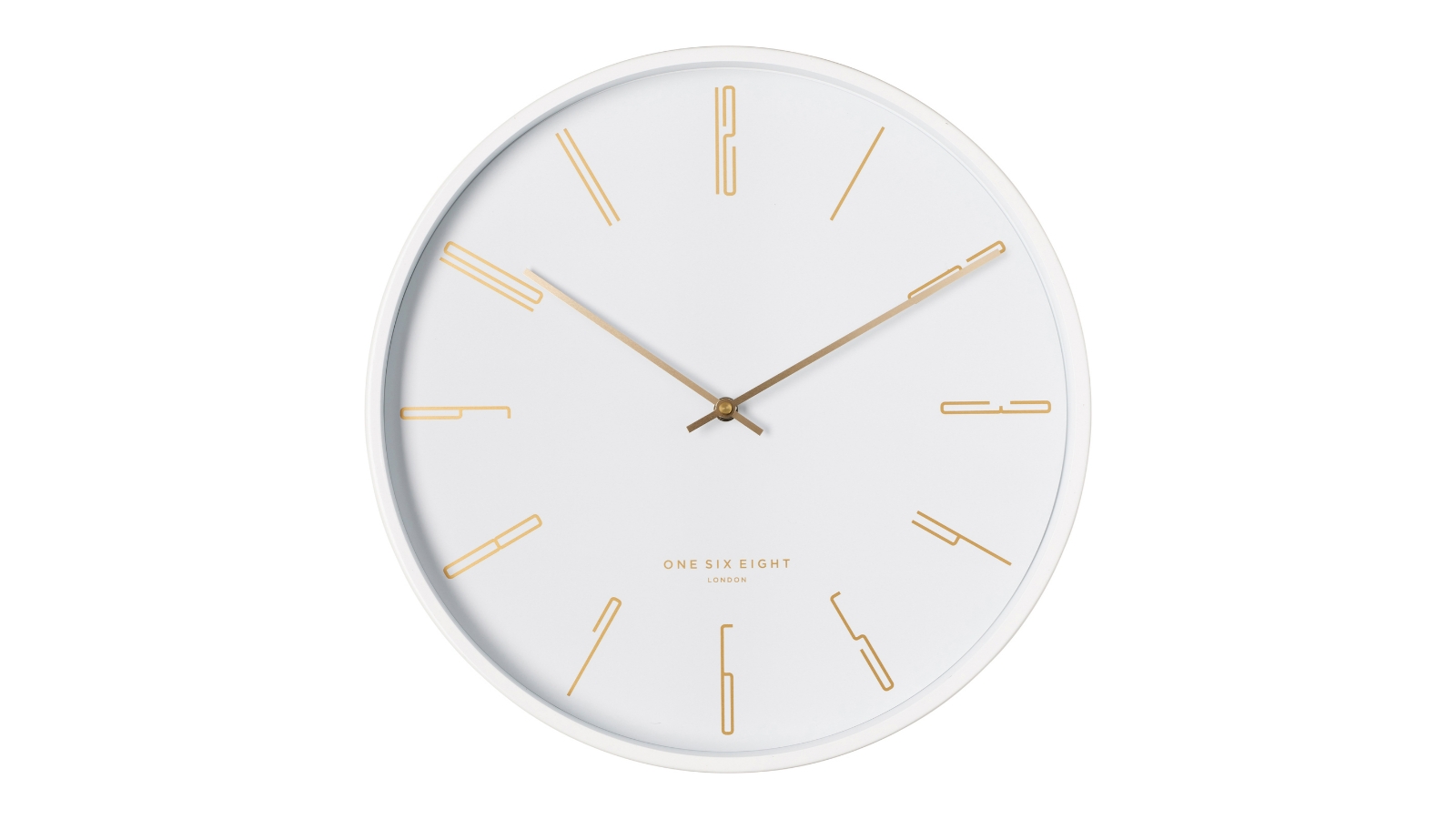 One Six Eight | Maya Silent Wall Clock | White | 40cm