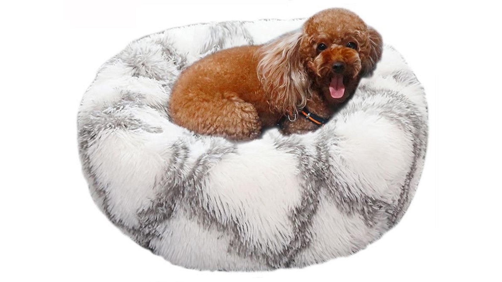 HOD 50cm The Cloud Dog Comfy Pet Nest Bed - Grey/White