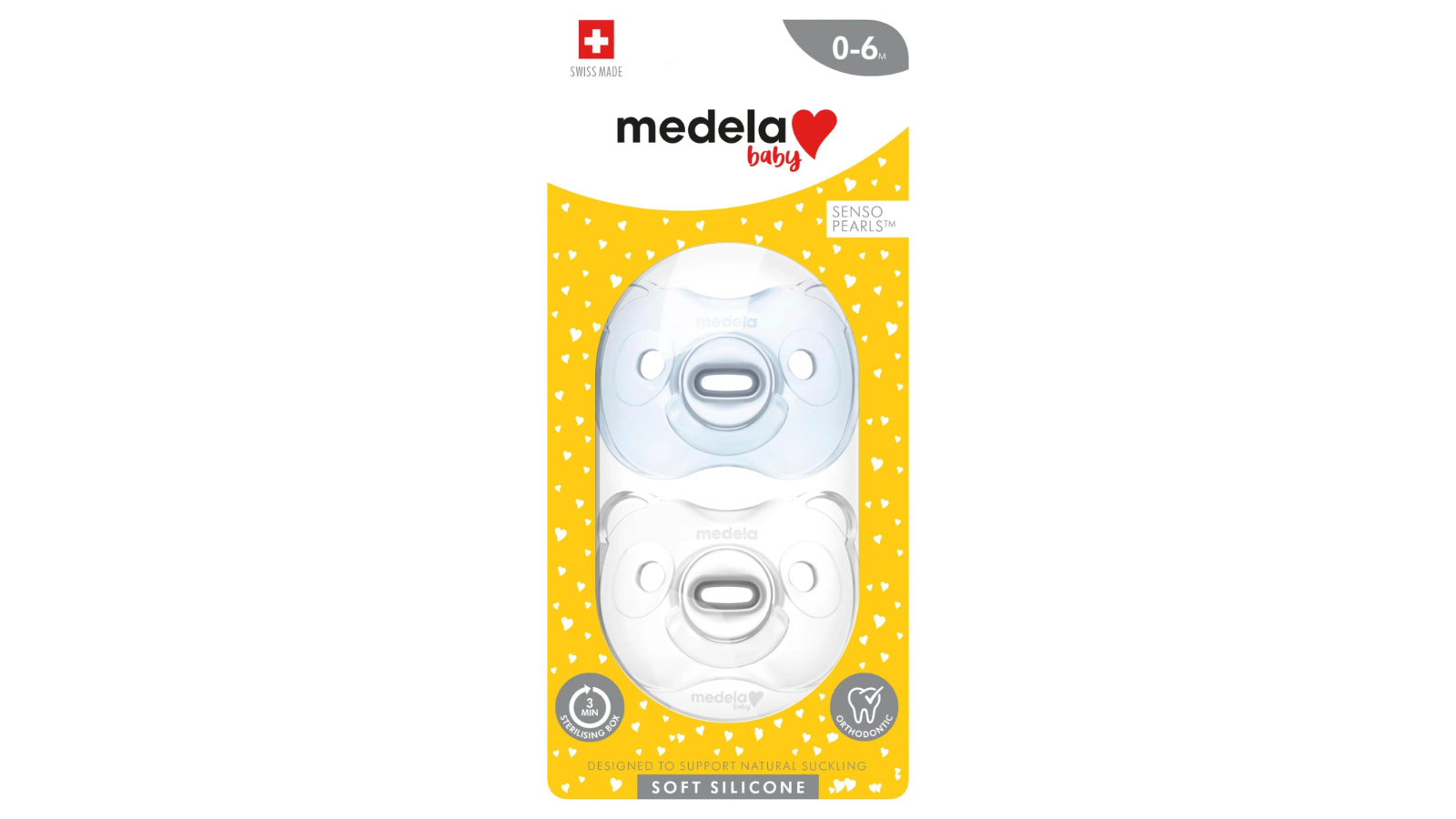 Medela Soother Plus with Steribox Soft Silicone Duo Blue 0-6 Months
