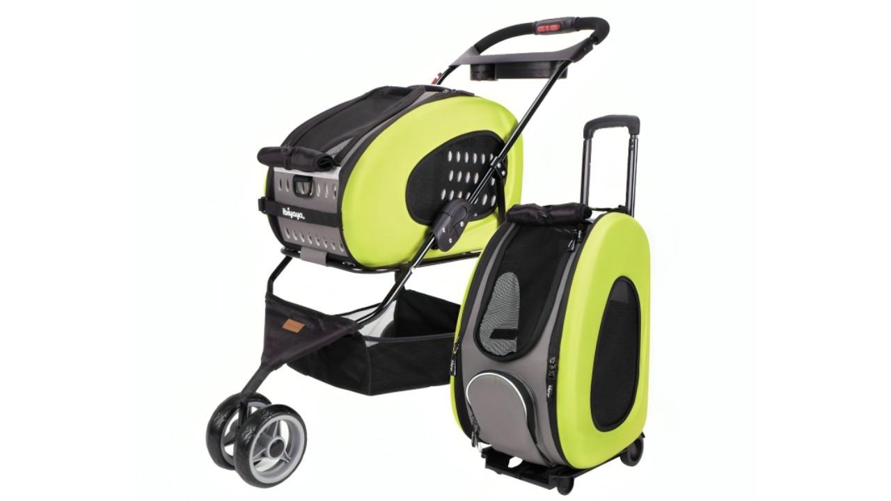 Ibiyaya 5 in 1 Combo EVA Pet Carrier Stroller Apple Green
