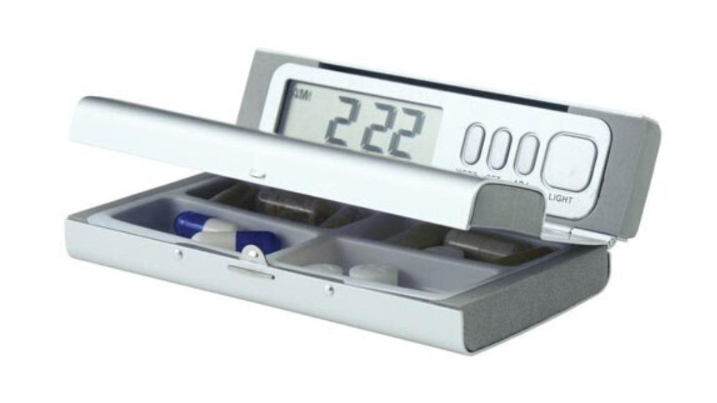 TravelPal Pill Box Dispenser Case Medicine Tablet Travel Organizer w/ Alarm
