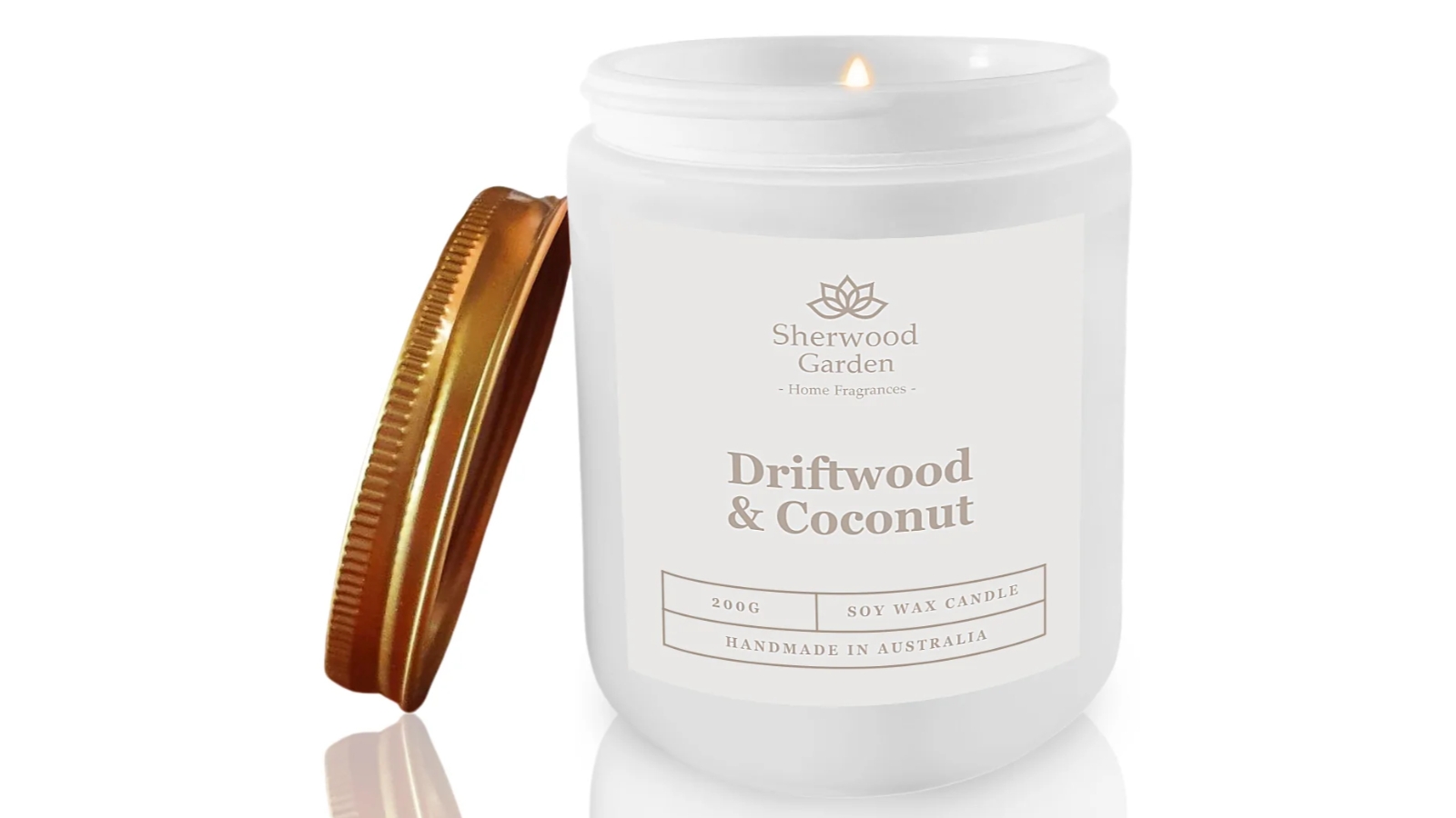 Sherwood Garden Home Fragrances Driftwood & Coconut Soy Candle - 200g