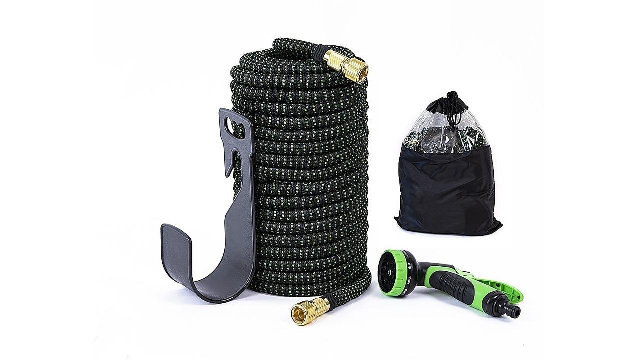 30m Garden Hose Strong Heavy Duty Expandable Flexible Hose Water Spray Nozzle