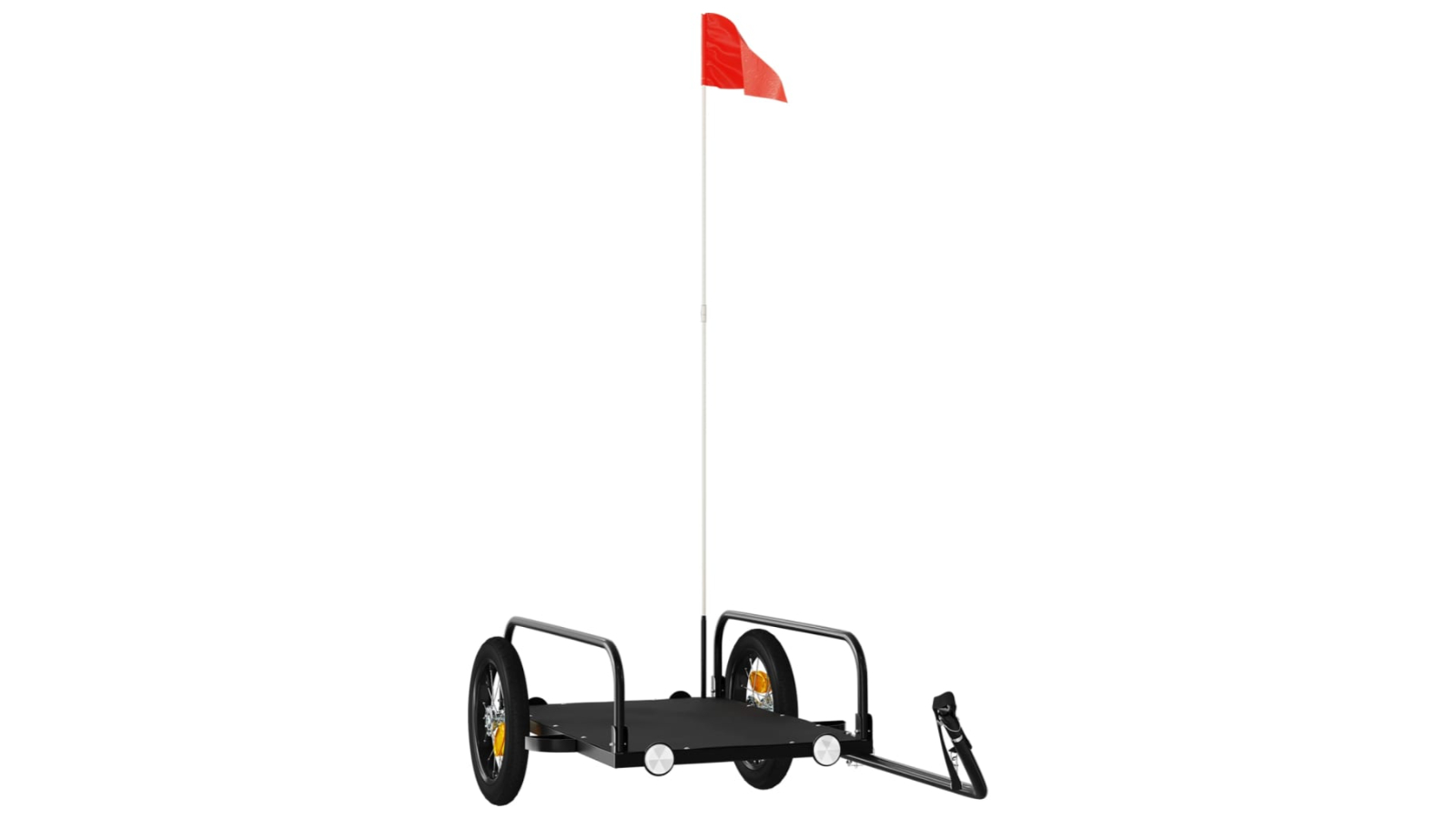 Bike Cargo Trailer Black 135x70x37 cm Iron