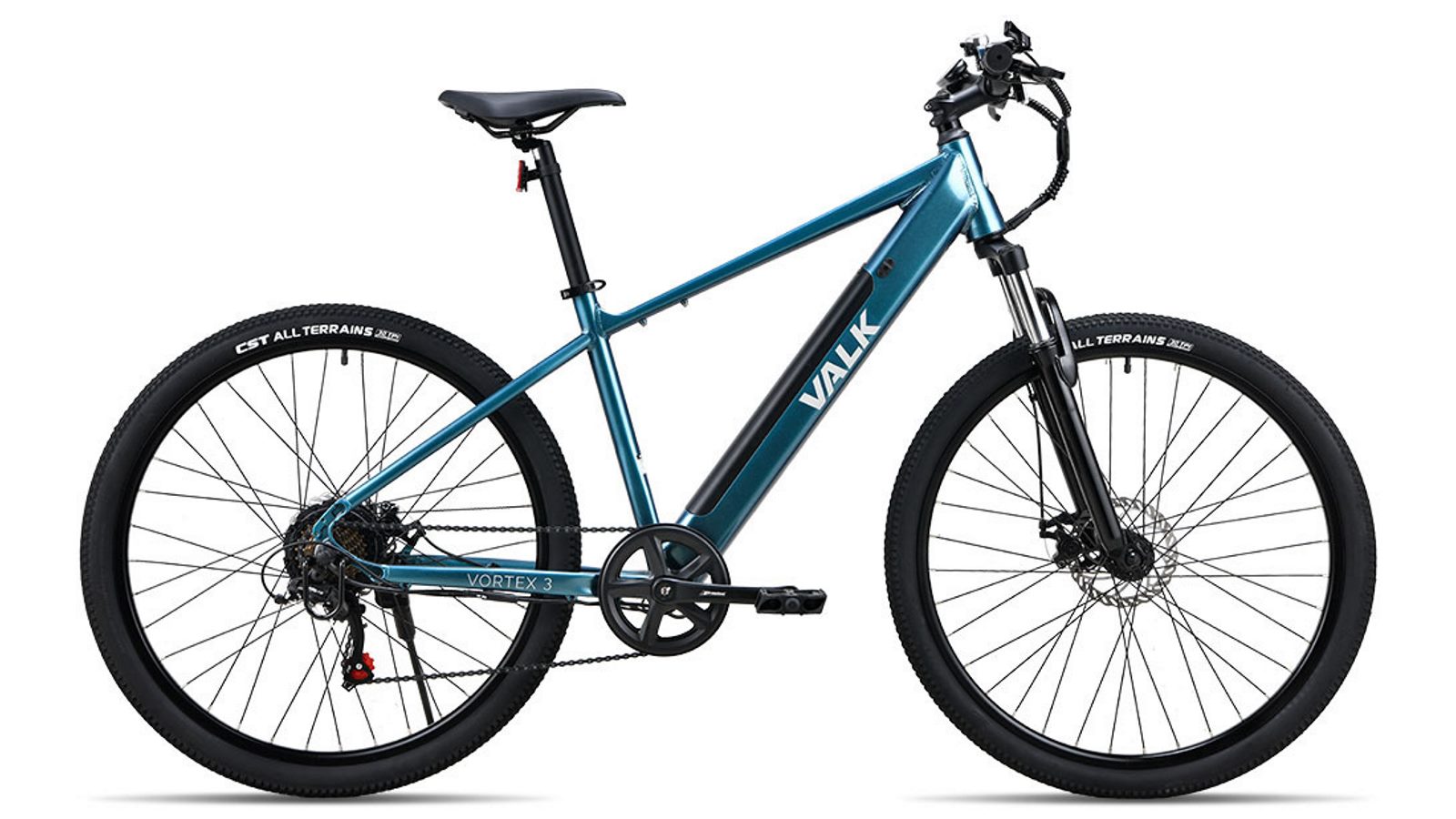 VALK 2023 Vortex 3 Electric Bike Medium Frame Mountain Ebike, Metallic Teal