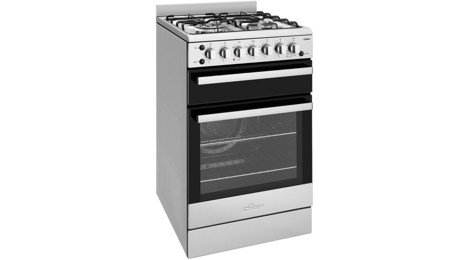 Chef 54cm Freestanding Gas Cooker - CFG517SBLP