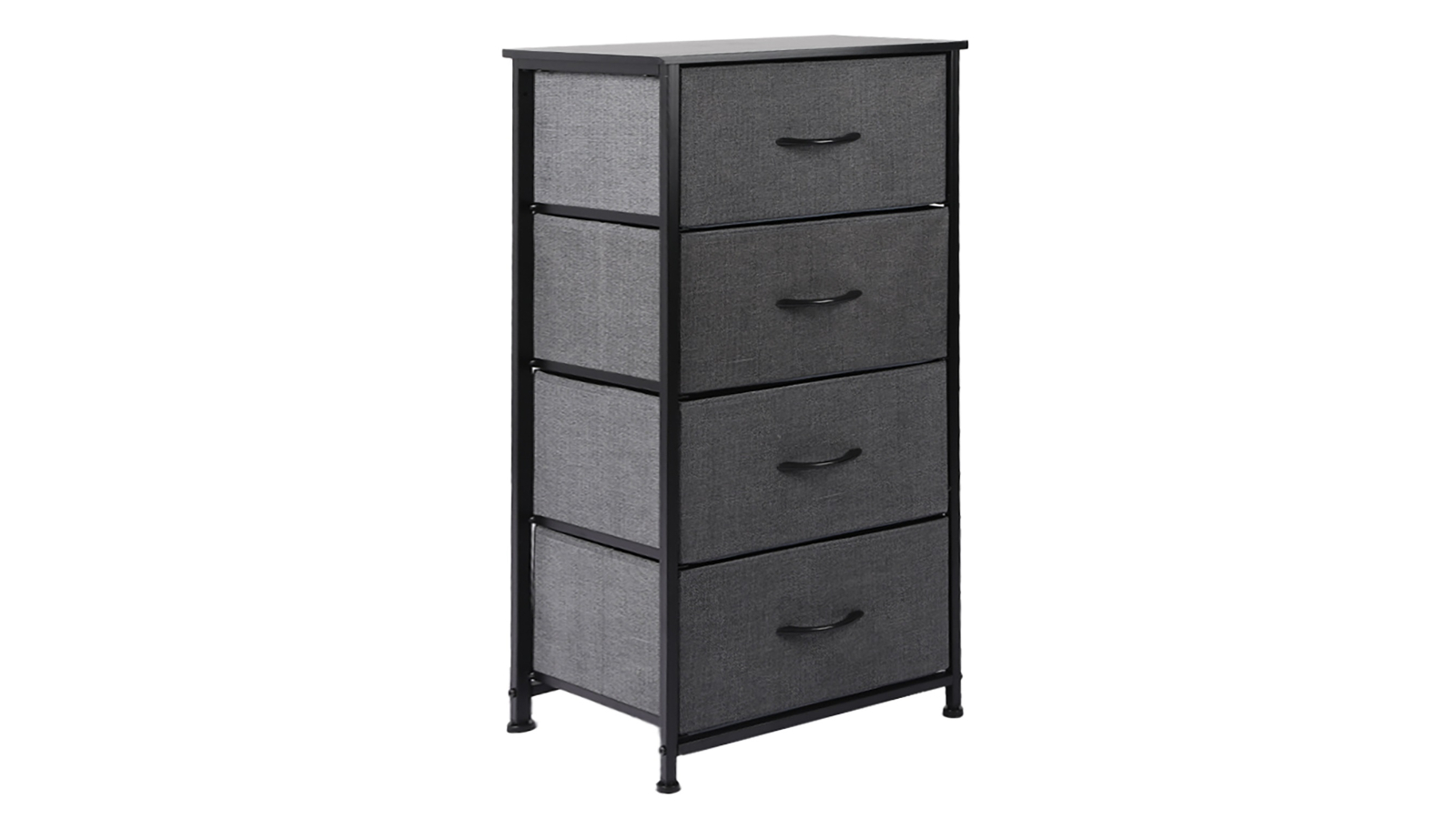 Levede - Storage Cabinet Tower Chest of Drawers Dresser Tallboy 4 Drawer - Dark Grey