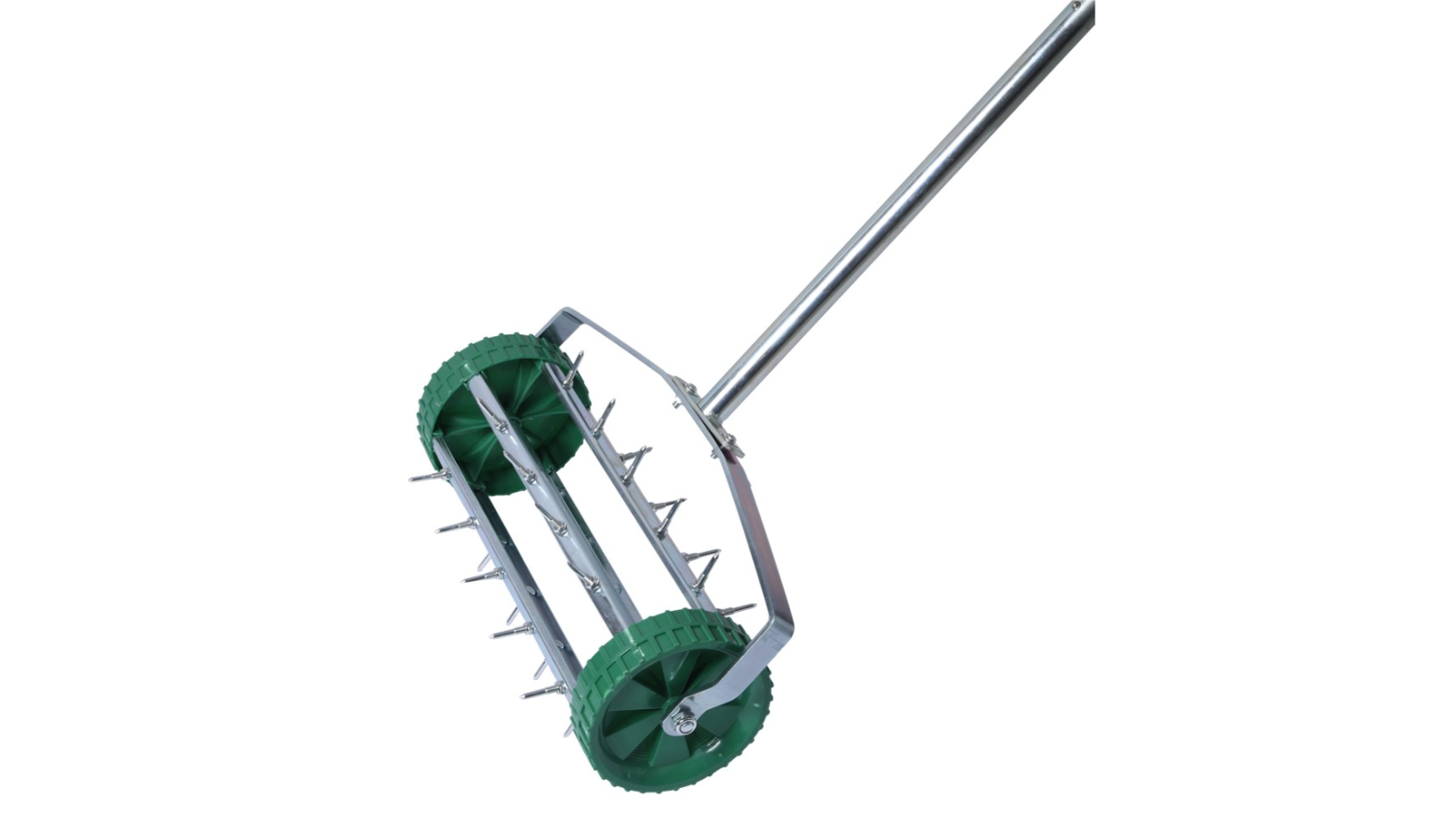 Lawn Aerator Roller Scarifier Rolling Steel Spike Tool Garden Yard Farm Grass