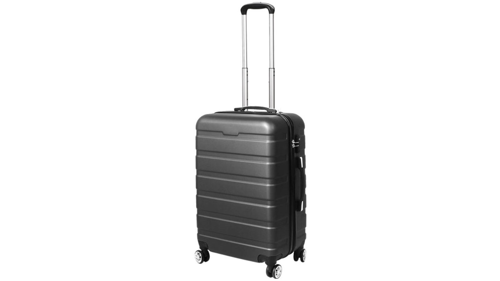 Slimbridge 20" Carry On Luggage Case Suitcase Travel TSA Hard Shell Dark Grey