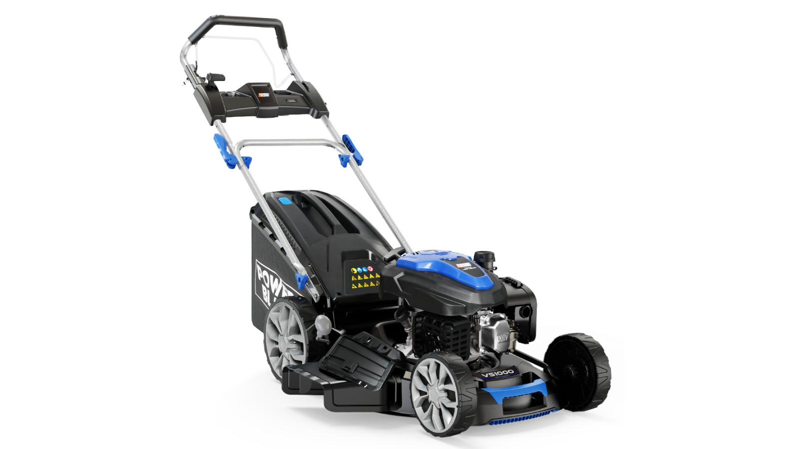 POWERBLADE 22" 224cc Self-Propelled Lawn Mower Electric Start, 7 Height, Steel Deck, Deck Wash Port, OHV 4-Stroke Petrol - VS1000