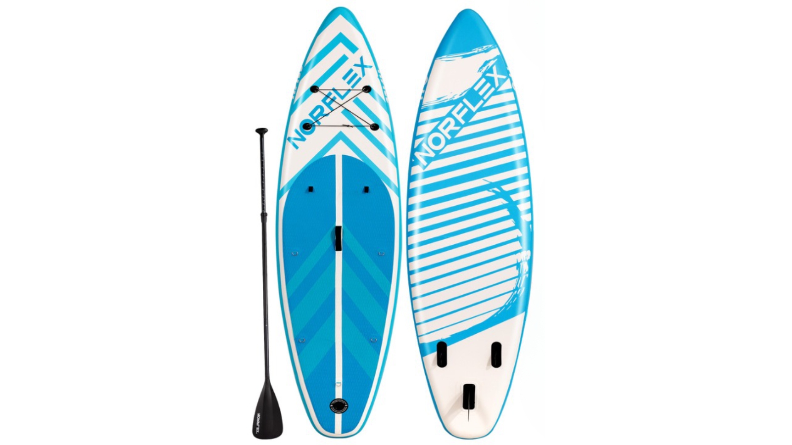 NORFLX Stand Up Paddle Board Inflatable Sup 10’6” Surfboard Paddleboard Kayak Blue with 7 Bonus Accessories
