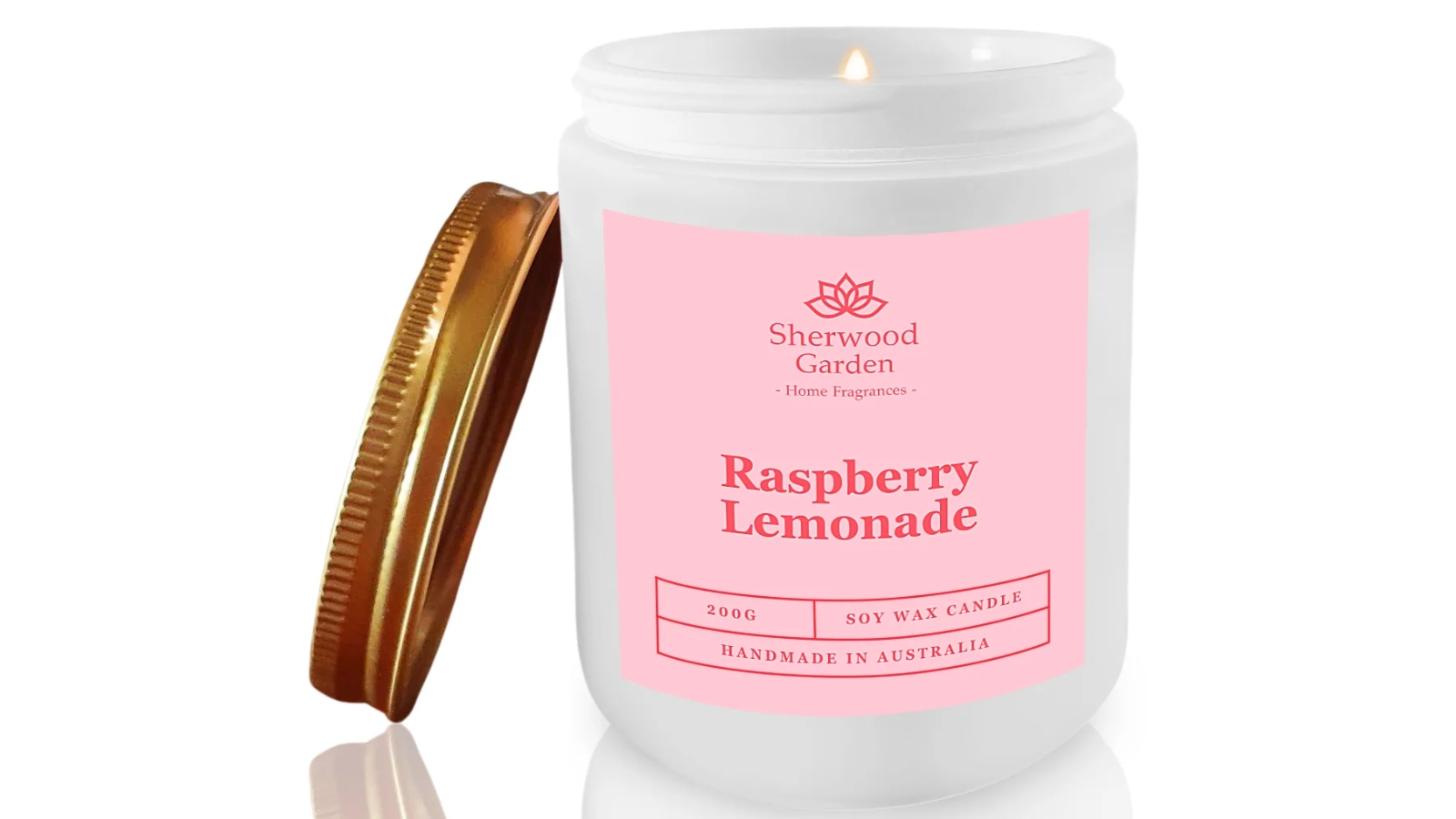 Sherwood Garden Home Fragrances Raspberry Lemonade Soy Candle - 200g