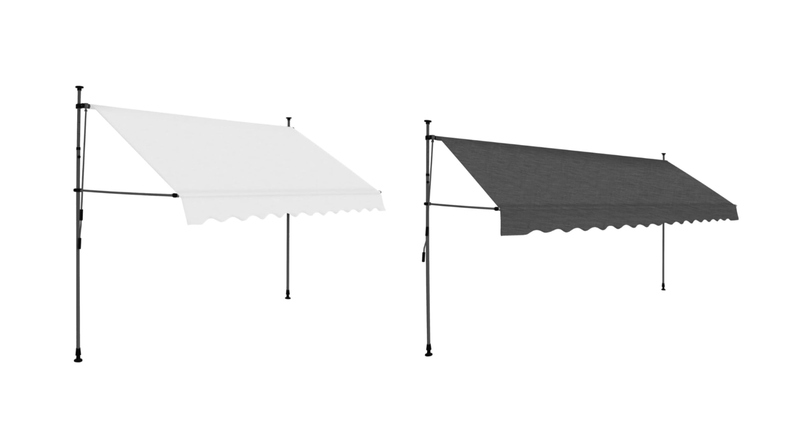 Manual Retractable Awning With LED 250 cm Anthracite vidaXL