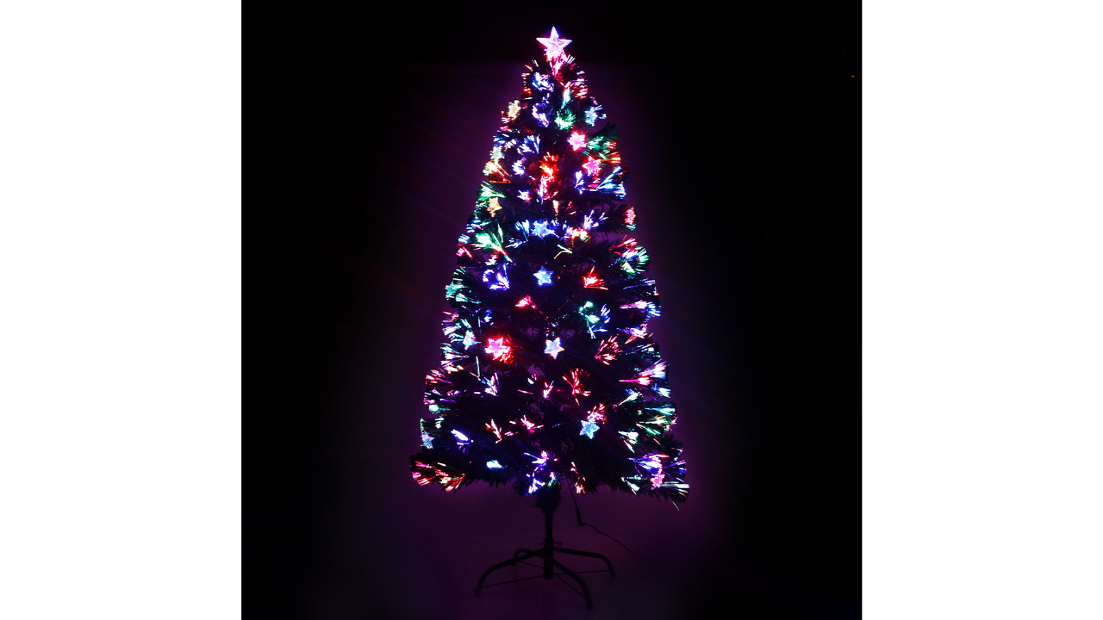 Jingle Jollys - Led Christmas Tree Xmas Optic Fiber Lights - Multi Colour - 1.5m 5ft