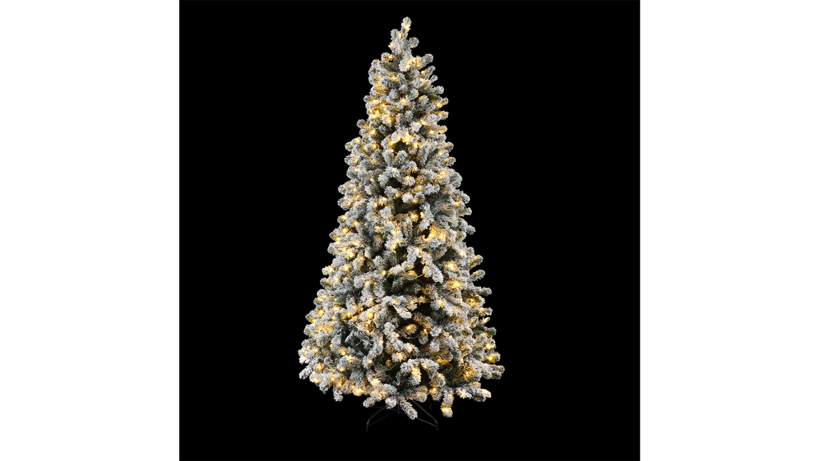 Jingle Jollys 2.1M Christmas Tree Snow Flocked 8 LED Light Modes
