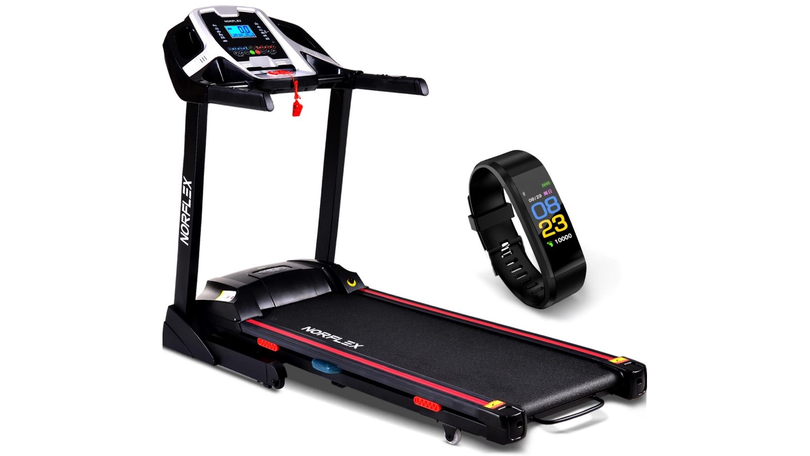 NORFLEX 450mm Belt Auto Incline Treadmill Gym Exercise Machine Fitness Tracker