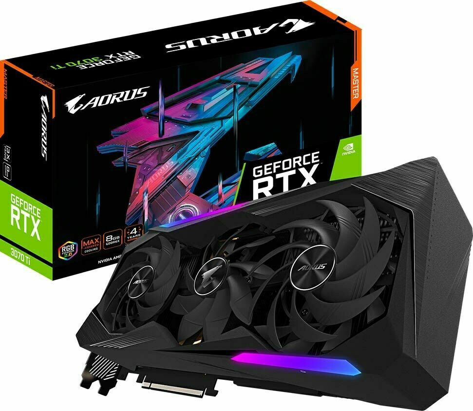 Gigabyte AORUS GeForce RTX 3070 Ti Master 8GB Video Card[N307TAORUS-M-8GD]