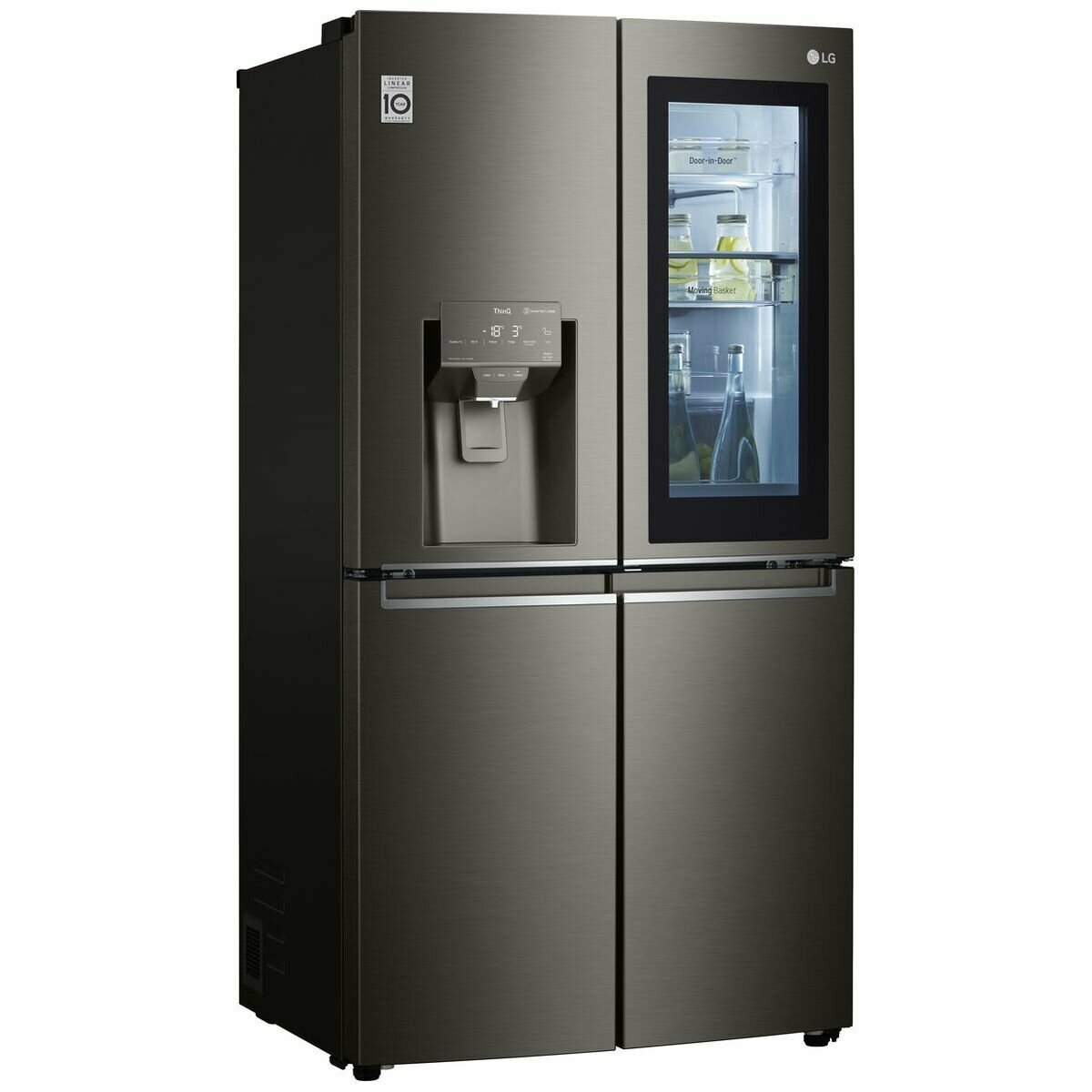 LG 706L Black French Door Fridge Freezer by Noel Leeming