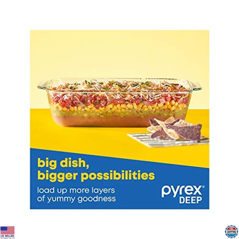 Pyrex Deep Baking Dish Set (6-Piece, Bpa-free Lids)