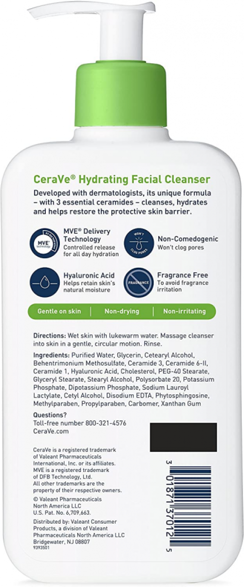 CeraVe Hydrating Cleanser, 12 oz. (Packaging May Vary)