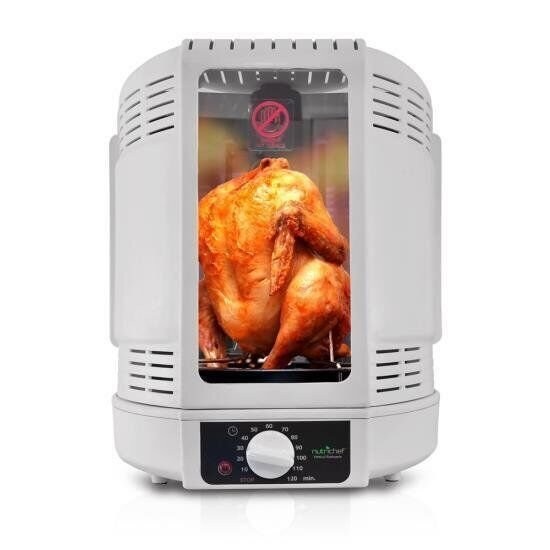 NutriChef Vertical Rotisserie Oven Roaster - White