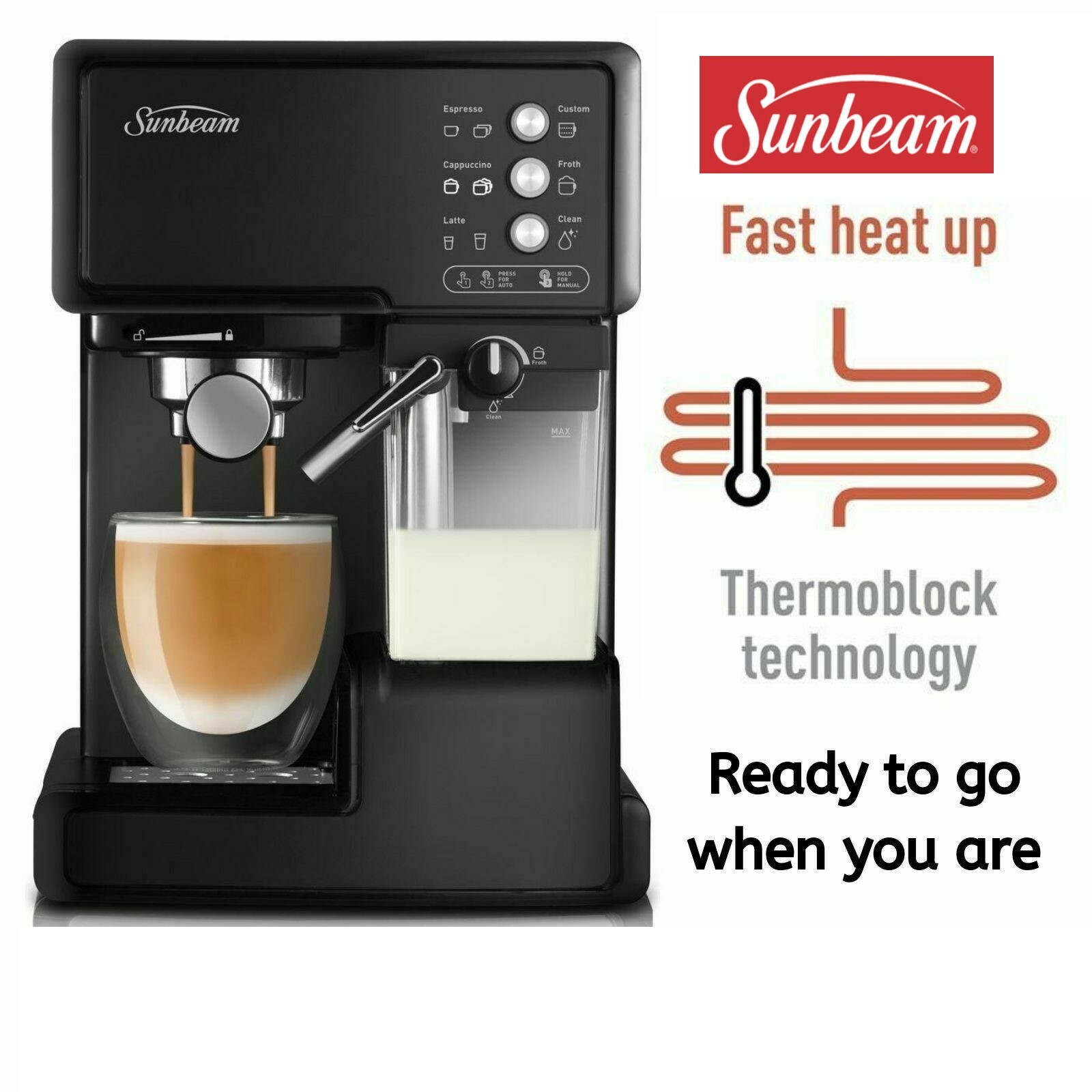 Sunbeam Cafe Barista Coffee Machine - EM5000