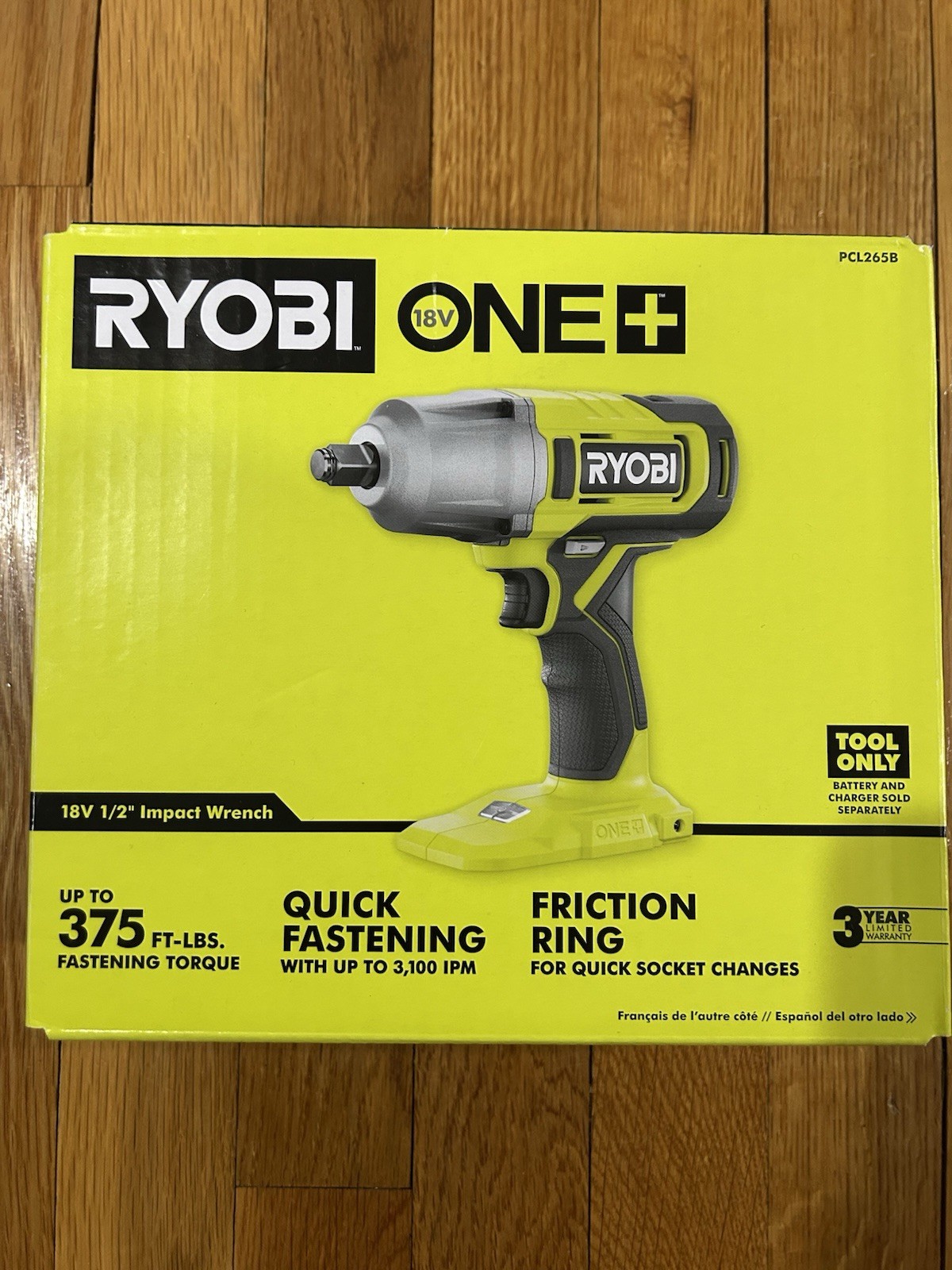 Ryobi ONE+ 18V 1/2 in Impact Wrench - PCL265B