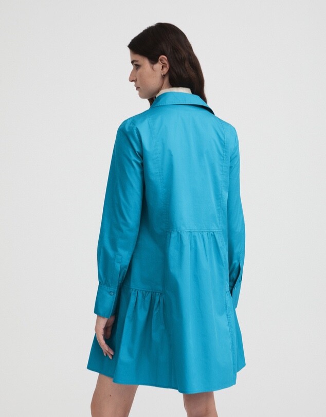 Witchery Women's Mini Shirt Dress, Bright Blue 6 100% Cotton
