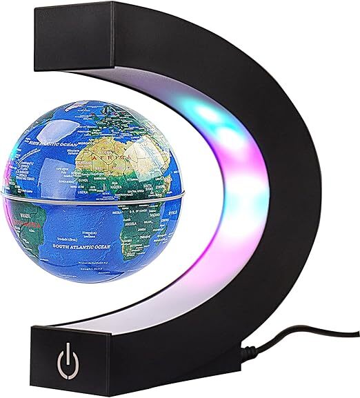 Magnetic Levitation Floating Globe With Touch Switches Led Light, Floating Worlds map, Desk Trinkets, Fixed Float Balls, Cool Tech Gifts For Men
