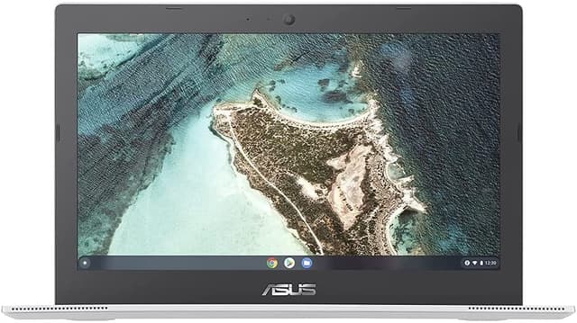 Asus Chromebook CX1, 11.6" HD NanoEdge Display, Intel Celeron N3350 Processor, 32GB eMMC, 4GB RAM, Chrome OS, Transparent Silver, CX1100CNA-AS42