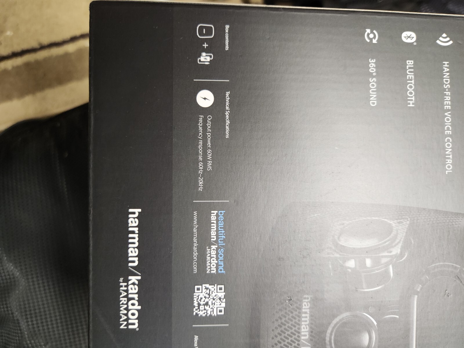 Harman Kardon Astra Bluetooth Speaker w/Amazon Alexa Voice Assistant 360 Sound - New