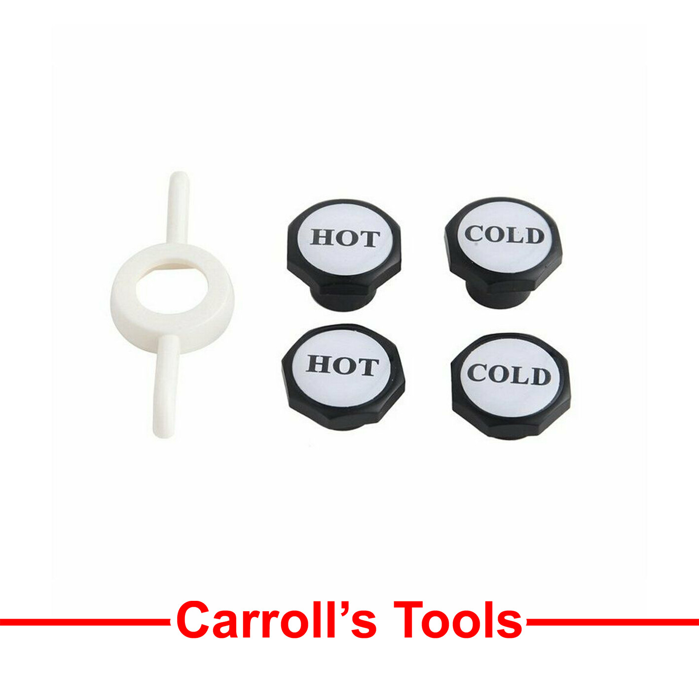 Kinetic 5mm and 10mm Gloss Black Hot and Cold Tap Buttons - Price ...
